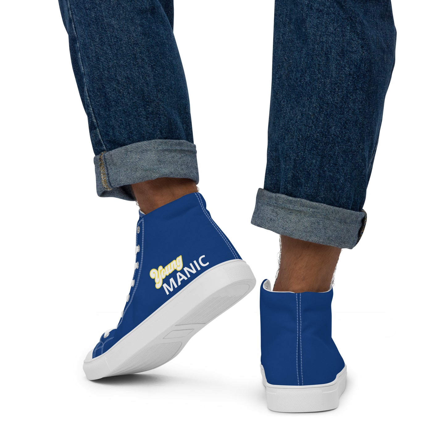 Men’s Blue & Yellow High Tops