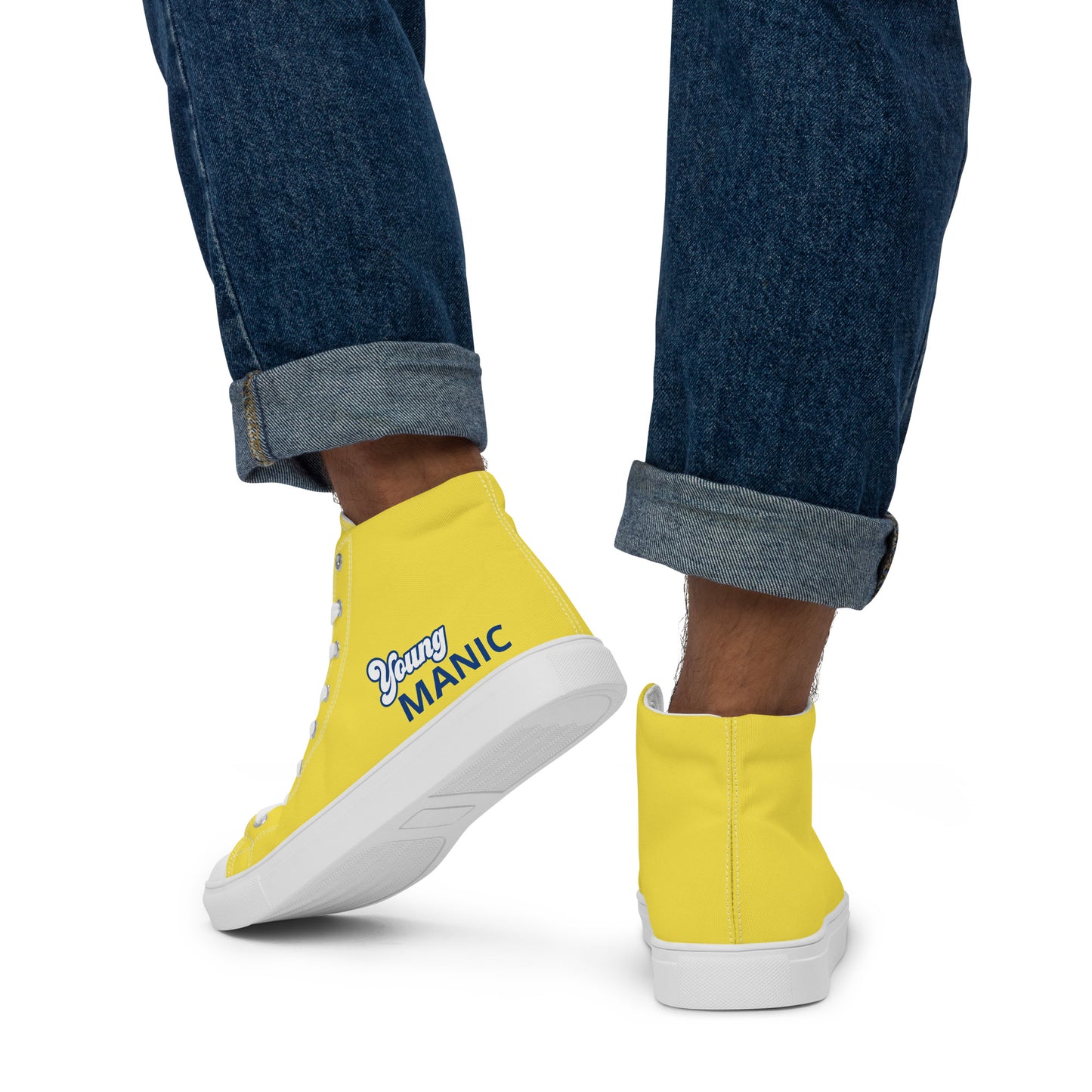 Men’s Yellow & Blue High Tops