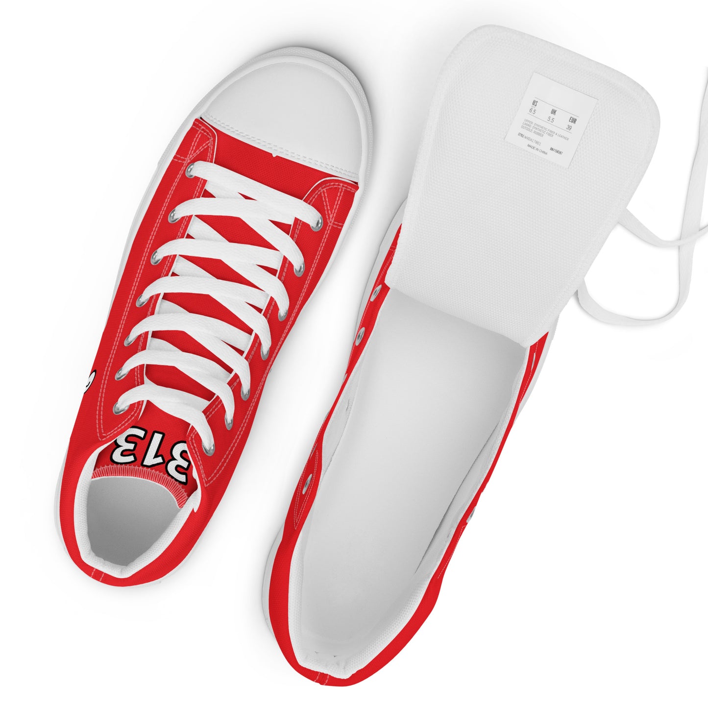 Men’s Red & White High Tops