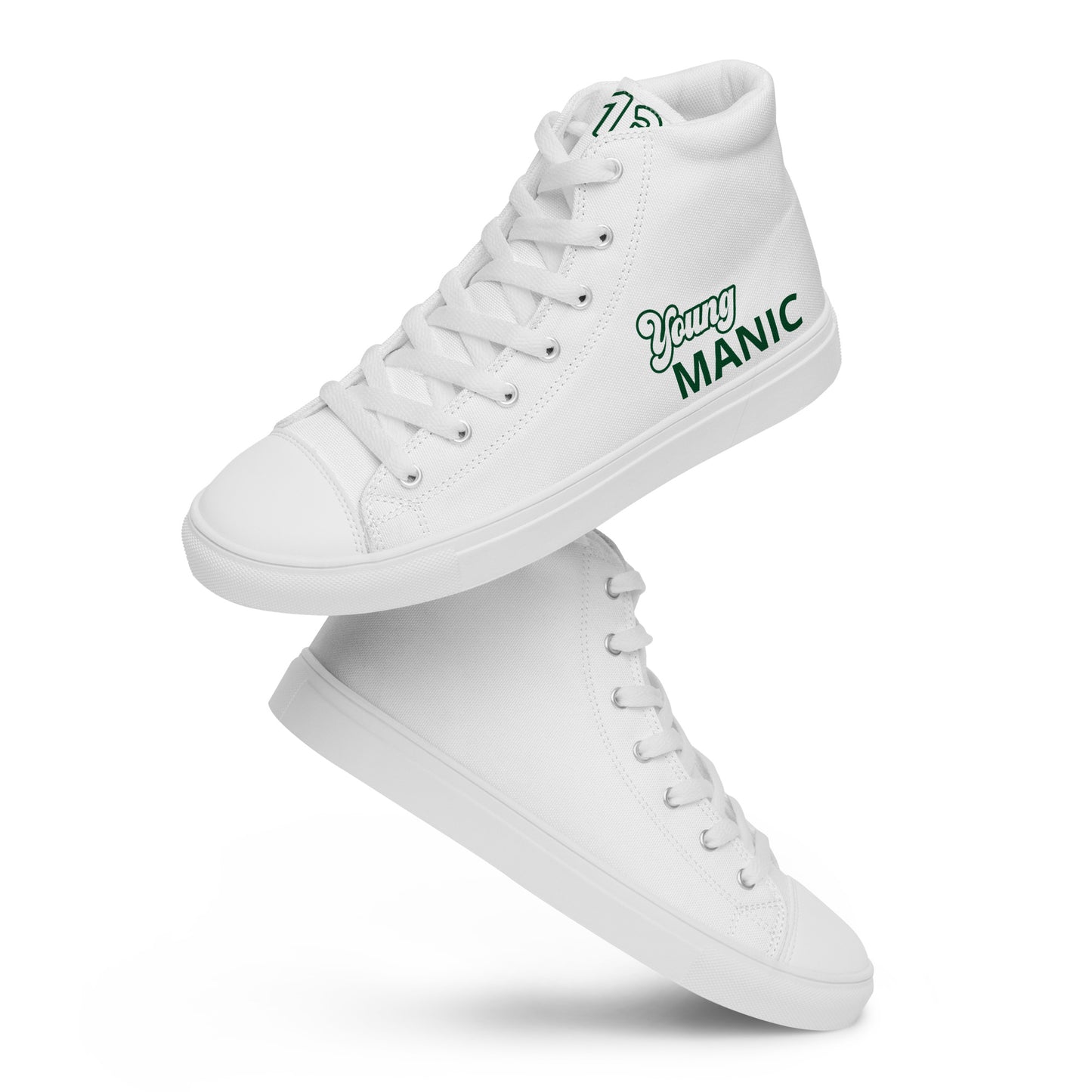 Men’s White & Green High Tops