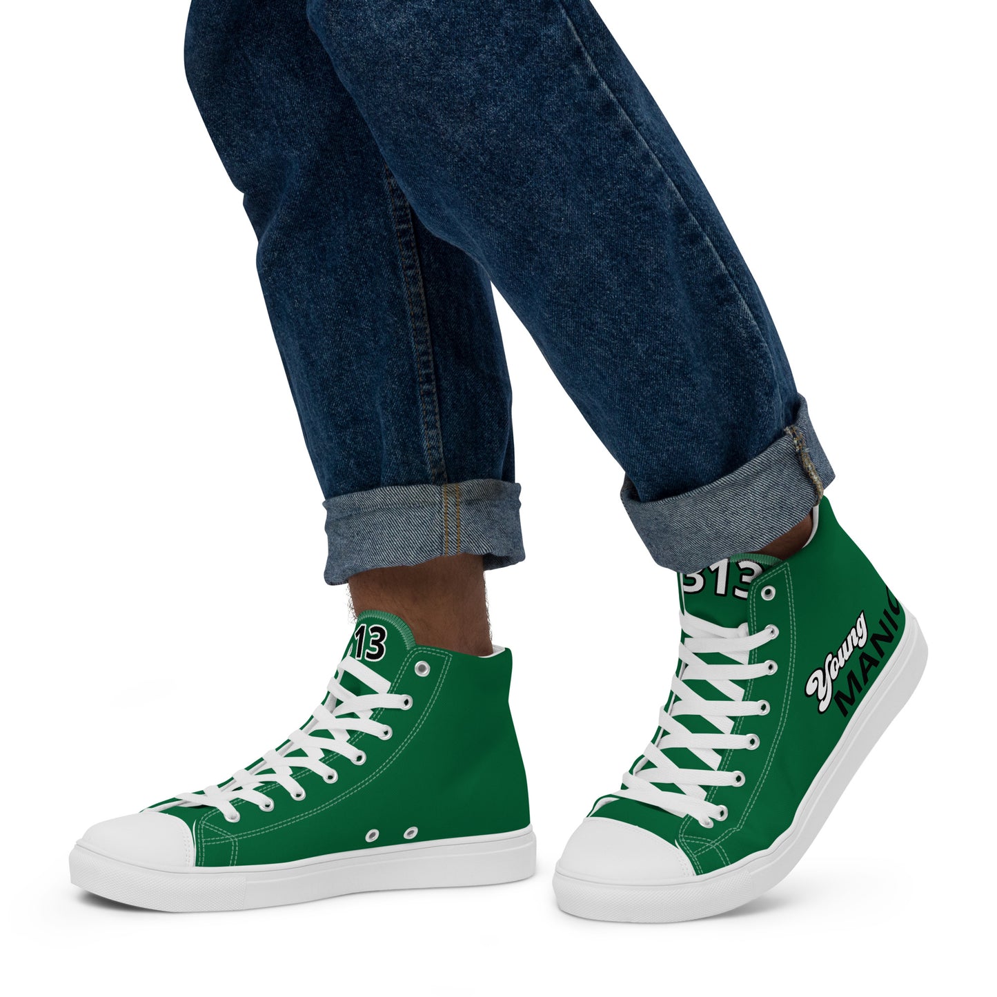 Men’s Green & White High Tops