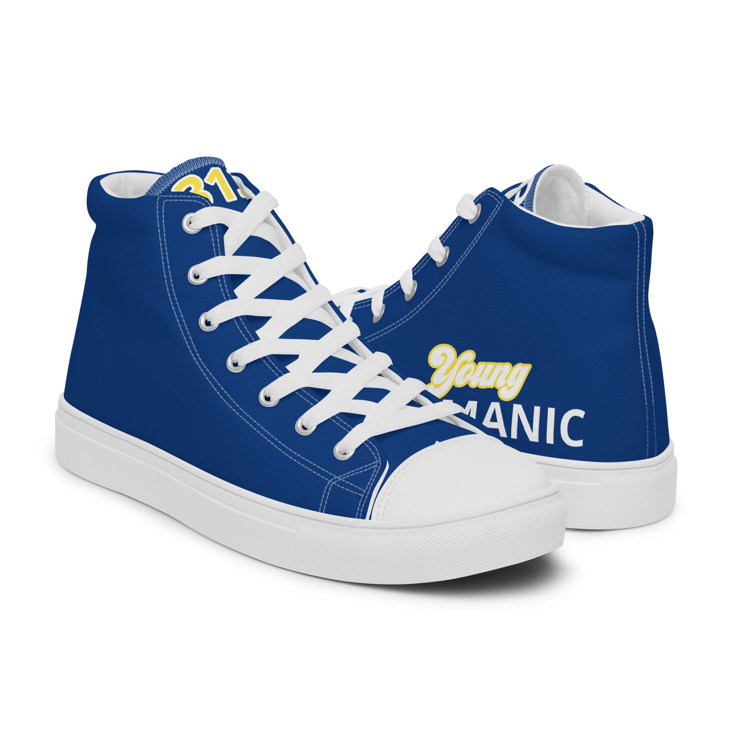 Men’s Blue & Yellow High Tops