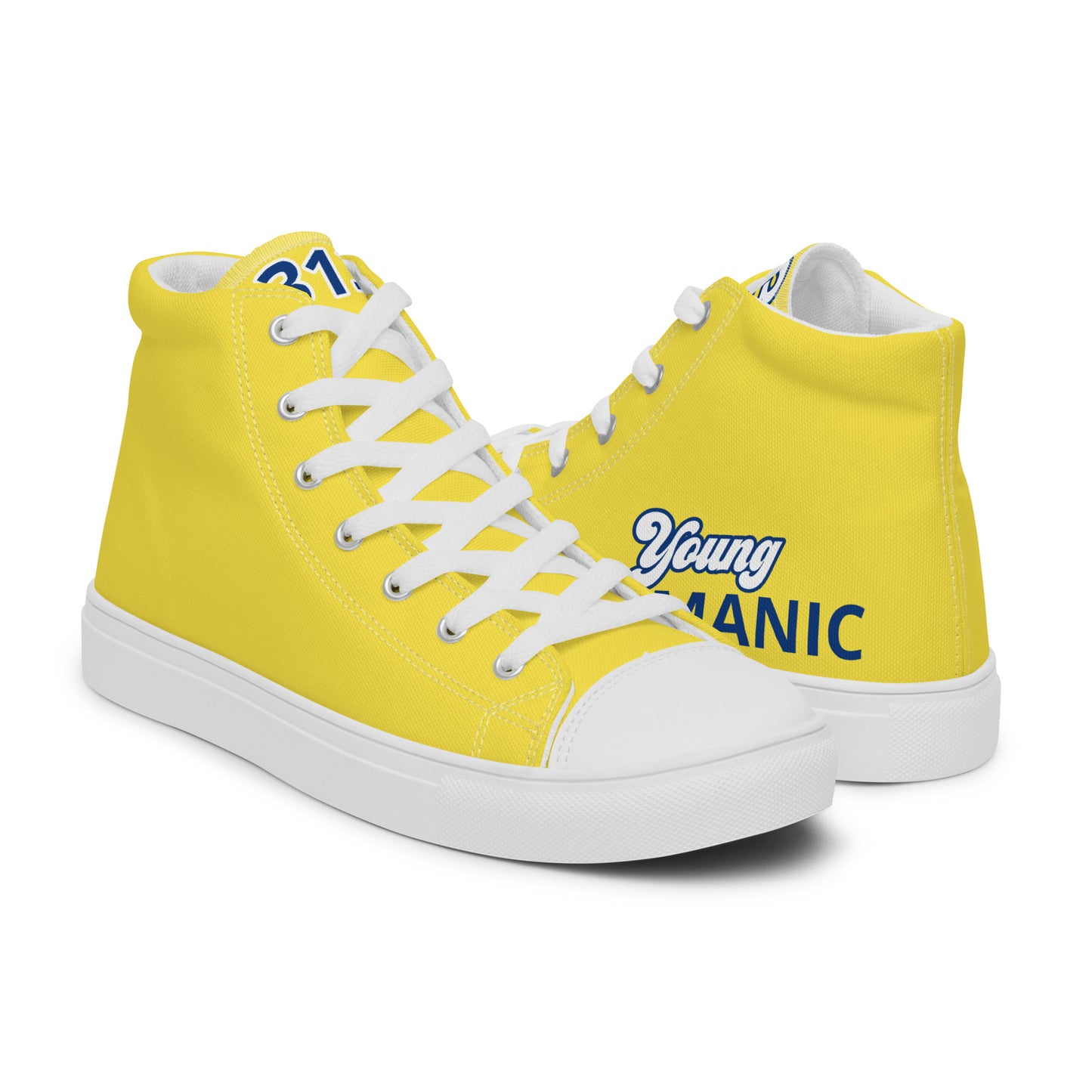 Men’s Yellow & Blue High Tops